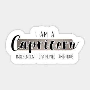 I am a Capricorn Sticker